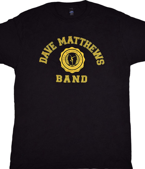 liquid blue Dave Matthews Band College Logo Black T-Shirt (Clearance 50% OFF)