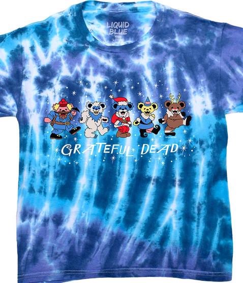 liquid blue Dead Nose Reinbears Youth Tie-Dye T-Shirt