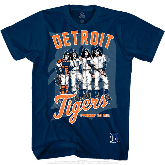 Liquid Blue Detroit Tigers Dressed To Kill Navy T-Shirt