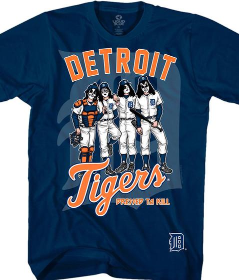liquid blue Detroit Tigers Dressed to Kill Navy T-Shirt