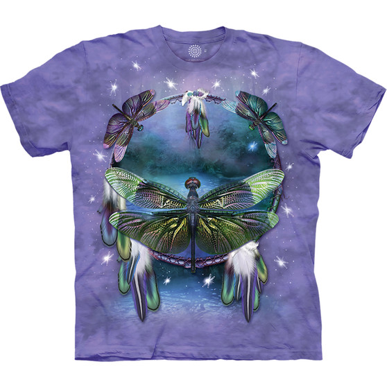 Liquid Blue Dragonfly Dreamcatcher Classic Cotton T-Shirt