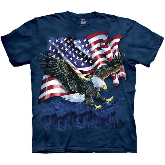 Liquid Blue Eagle Talon Flag Classic Cotton T-Shirt