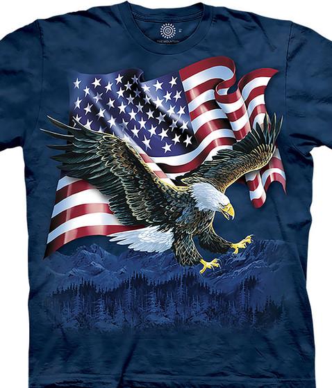 liquid blue Eagle Talon Flag Classic Cotton T-Shirt