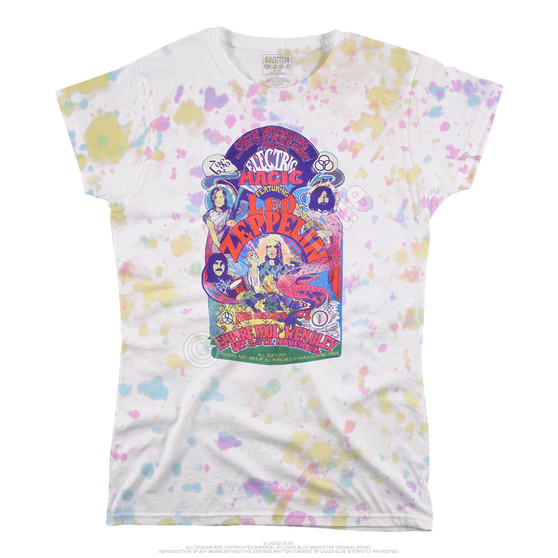 Liquid Blue Electric Magic Juniors Tie-Dye Juniors Long Length T-Shirt