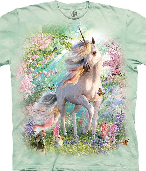 liquid blue Enchanted Unicorn Classic Cotton T-Shirt
