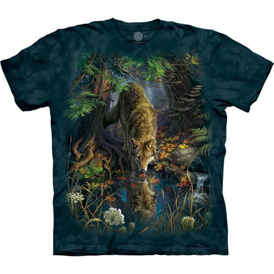 Liquid Blue Enchanted Wolf Pool Classic Cotton T-Shirt