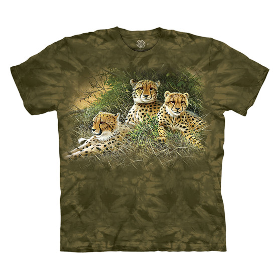 Liquid Blue Family Of Cheetahs Classic Cotton T-Shirt