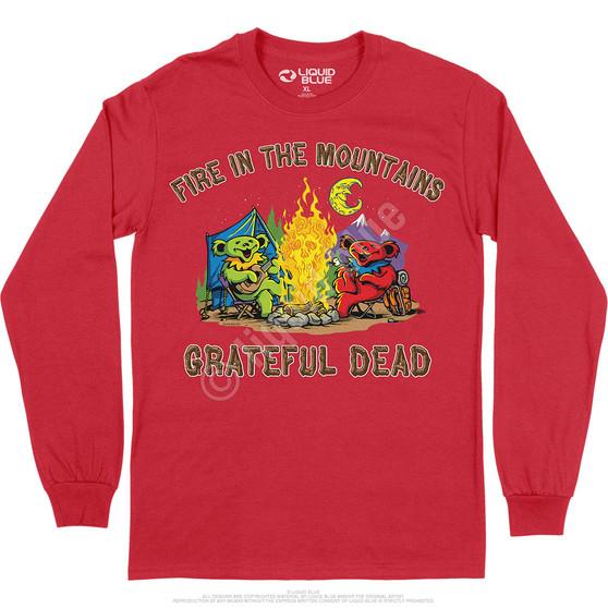 Liquid Blue Fire In The Mountain Long Sleeve T-Shirt