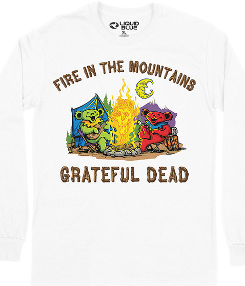liquid blue Fire In The Mountain Long Sleeve T-Shirt