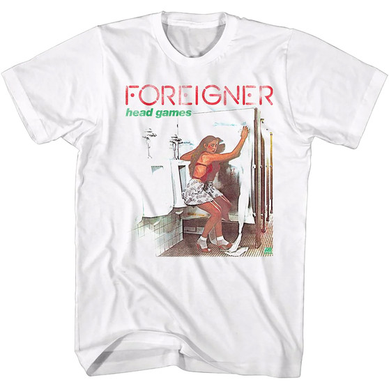 Liquid Blue Foreigner Head Games White T-Shirt T-Shirt