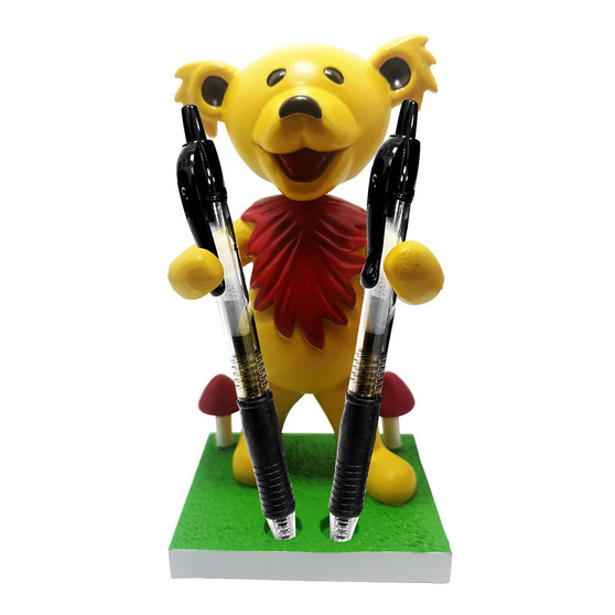 Liquid Blue GD Bobblehead Dancing Bear Yellow Holder