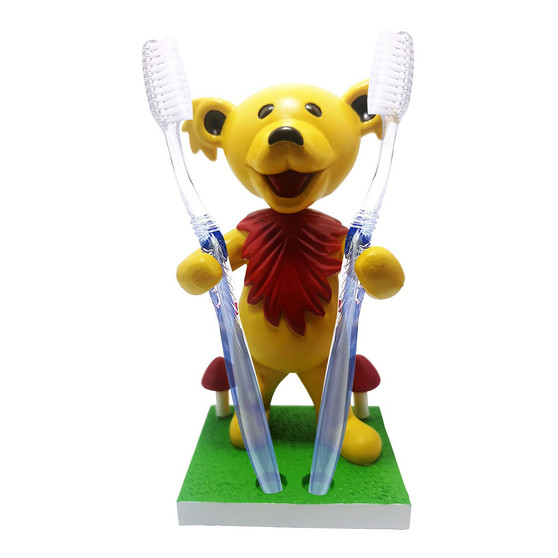 Liquid Blue GD Bobblehead Dancing Bear Yellow Holder