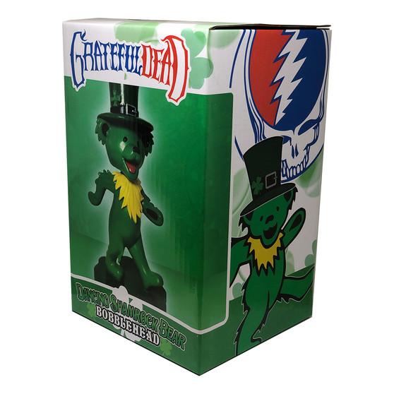 Liquid Blue GD Bobblehead Dancing Shamrock Bear Green