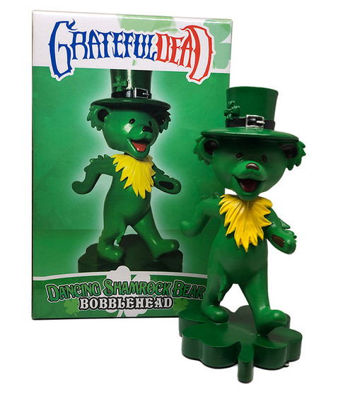 liquid blue GD Bobblehead Dancing Shamrock Bear Green