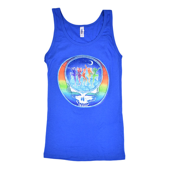 Liquid Blue GD Dancing Face Blue Juniors Tank Top T-Shirt