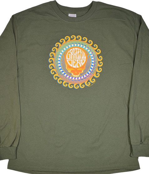 liquid blue GD Orange Sunshine Green Long Sleeve T-Shirt