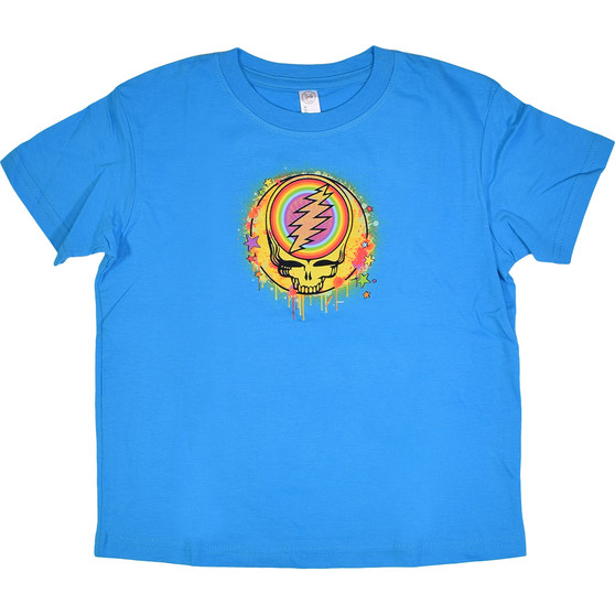 Liquid Blue GD Rainbow Splatter Blue Toddler T-Shirt