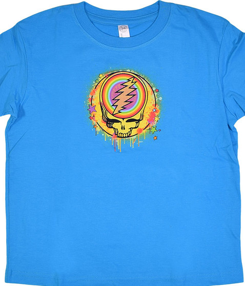 liquid blue GD Rainbow Splatter Blue Toddler T-Shirt