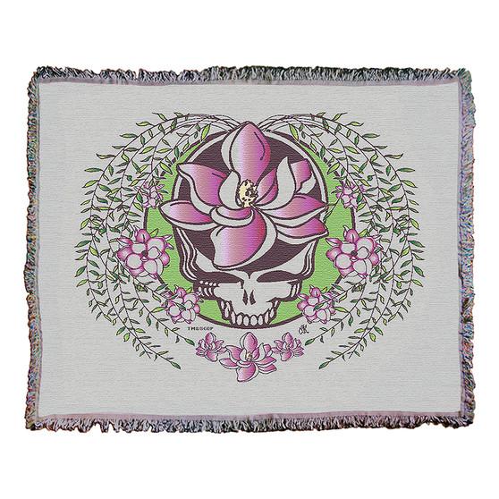 Liquid Blue GD Sugar Magnolia SYF Cream Woven Blanket