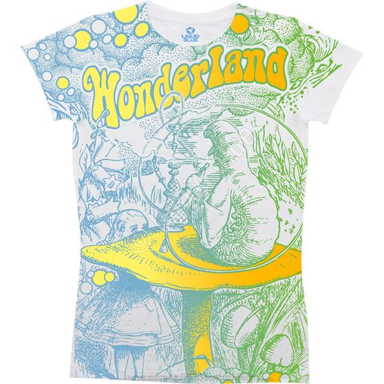 Liquid Blue Go Ask Alice White Juniors Long Length T-Shirt