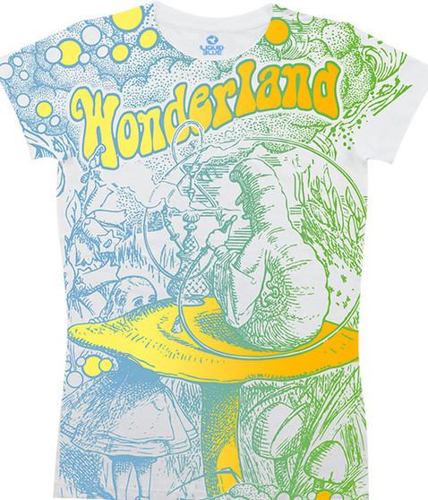liquid blue Go Ask Alice White Juniors Long Length T-Shirt