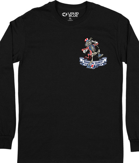 liquid blue Good Ol Glory Chest Long Sleeve T-Shirt