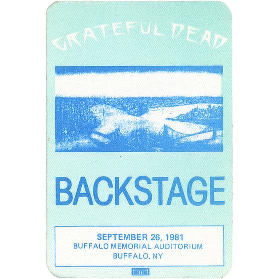 Liquid Blue Grateful Dead 1981 09-26 Backstage Pass