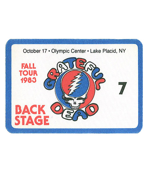 liquid blue Grateful Dead 1983 10-17 Backstage Pass