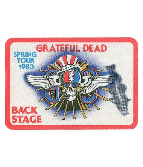 liquid blue Grateful Dead 1983 Spring Tour Red Backstage Pass