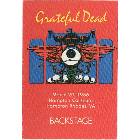 Liquid Blue Grateful Dead 1986 03-20 Backstage Pass