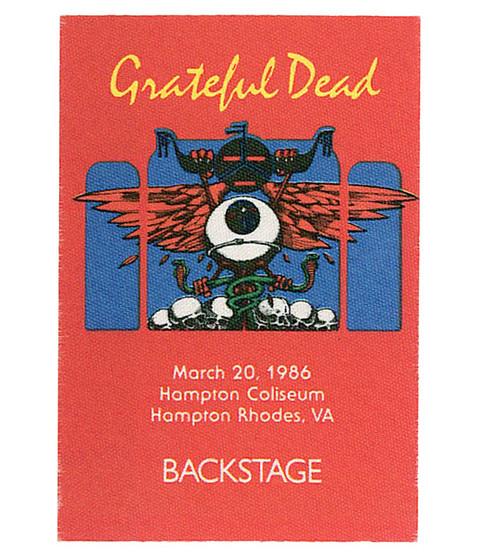 Liquid Blue Grateful Dead 1986 03-20 Backstage Pass