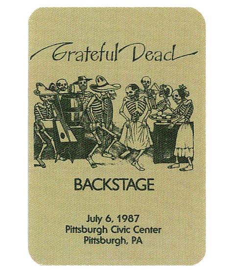 liquid blue Grateful Dead 1987 07-06 Backstage Pass