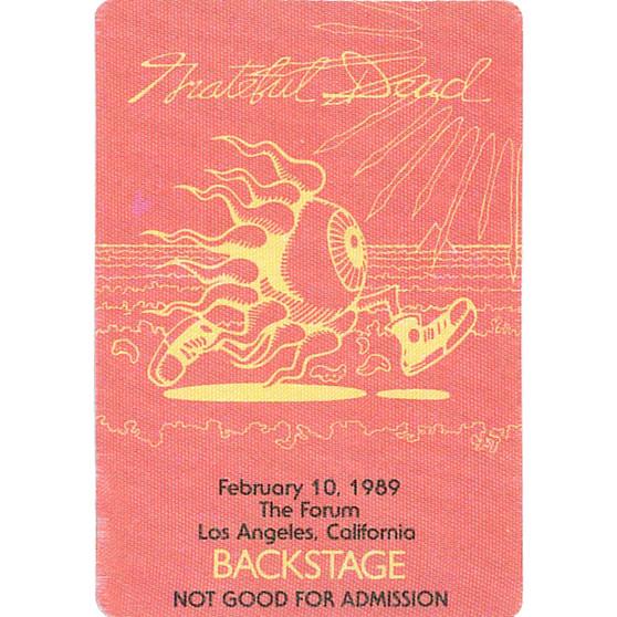 Liquid Blue Grateful Dead 1989 02-10 Backstage Pass