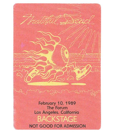 liquid blue Grateful Dead 1989 02-10 Backstage Pass