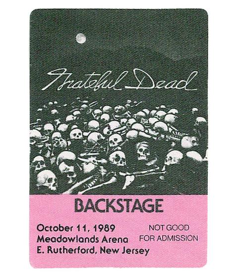 liquid blue Grateful Dead 1989 10-11 Backstage Pass