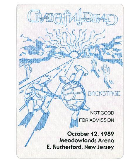 liquid blue Grateful Dead 1989 10-12 Backstage Pass