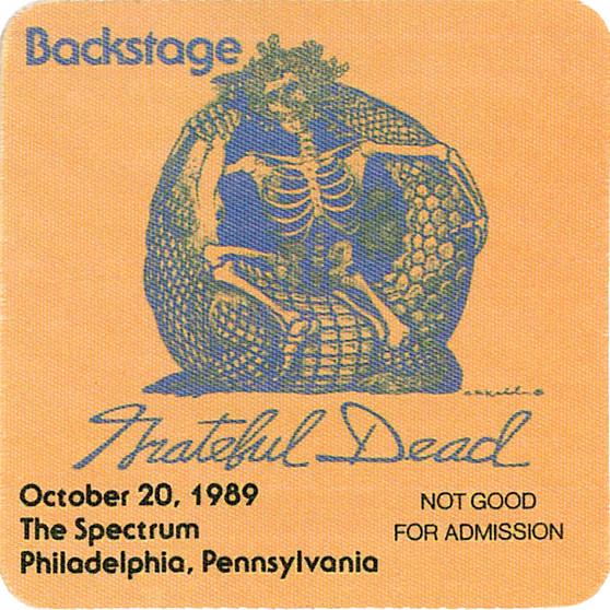 Liquid Blue Grateful Dead 1989 10-20 Backstage Pass