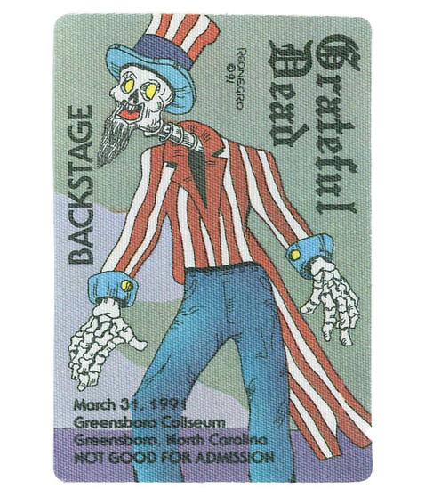 liquid blue Grateful Dead 1991 03-31 Backstage Pass