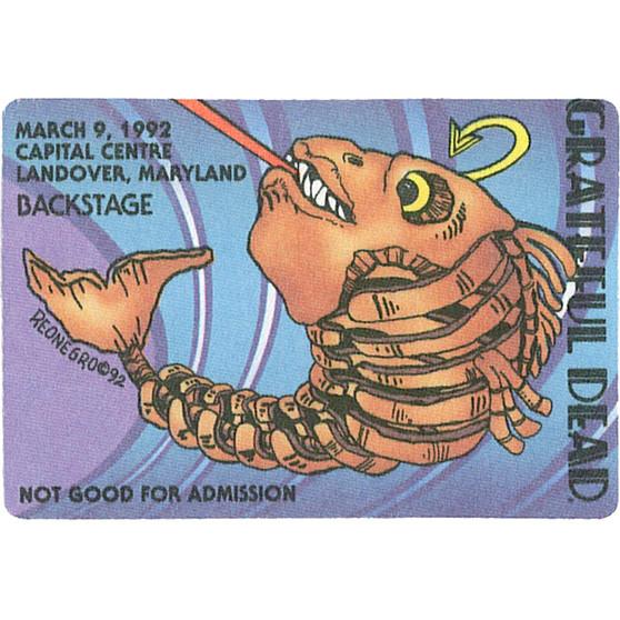Liquid Blue Grateful Dead 1992 03-09 Backstage Pass