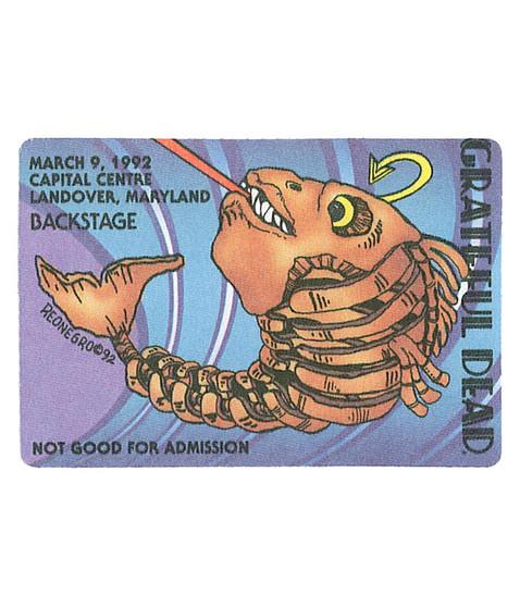 liquid blue Grateful Dead 1992 03-09 Backstage Pass