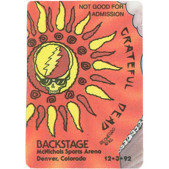 Liquid Blue Grateful Dead 1992 12-03 Backstage Pass