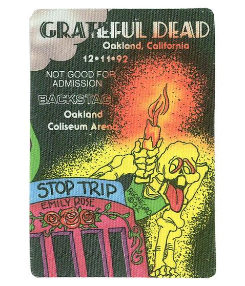liquid blue Grateful Dead 1992 12-11 Backstage Pass
