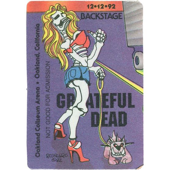 Liquid Blue Grateful Dead 1992 12-12 Backstage Pass