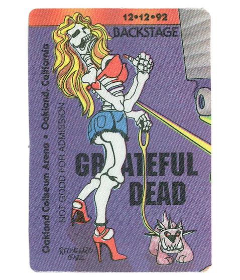 liquid blue Grateful Dead 1992 12-12 Backstage Pass