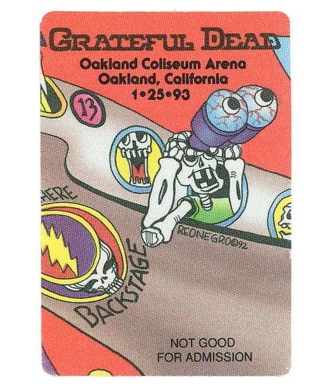 liquid blue Grateful Dead 1993 01-25 Backstage Pass