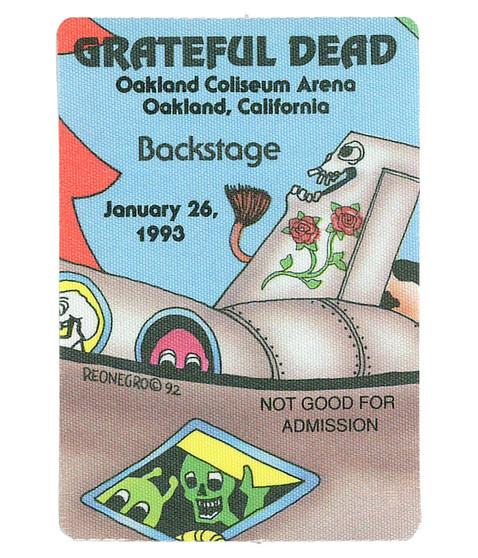 liquid blue Grateful Dead 1993 01-26 Backstage Pass