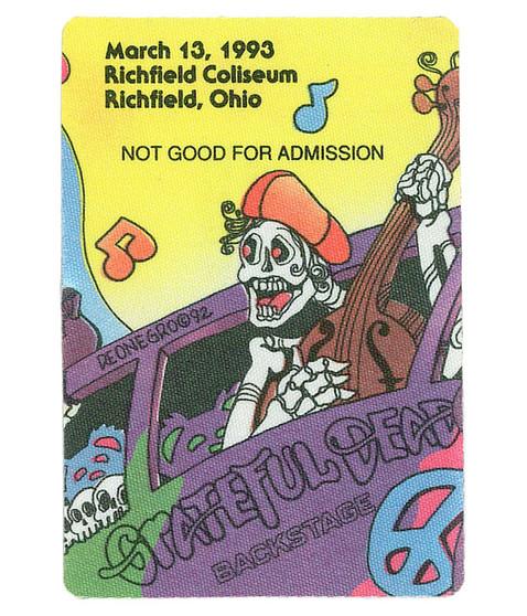 liquid blue Grateful Dead 1993 03-13 Backstage Pass