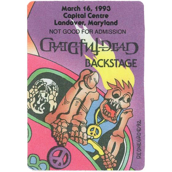 Liquid Blue Grateful Dead 1993 03-16 Backstage Pass