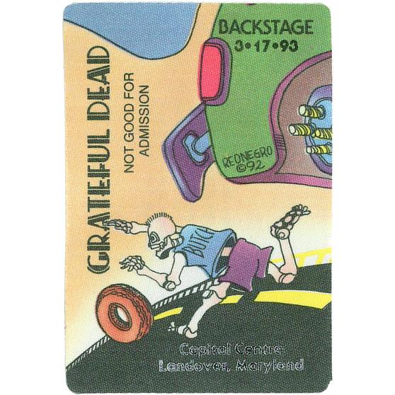 Liquid Blue Grateful Dead 1993 03-17 Backstage Pass