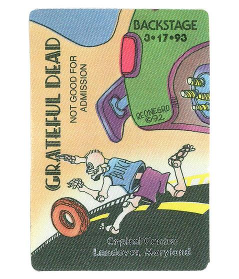liquid blue Grateful Dead 1993 03-17 Backstage Pass